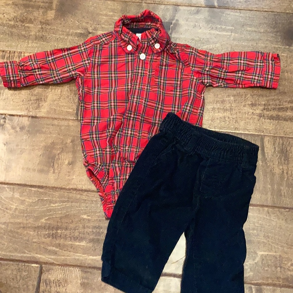 3 mon Carter’s button up outfit